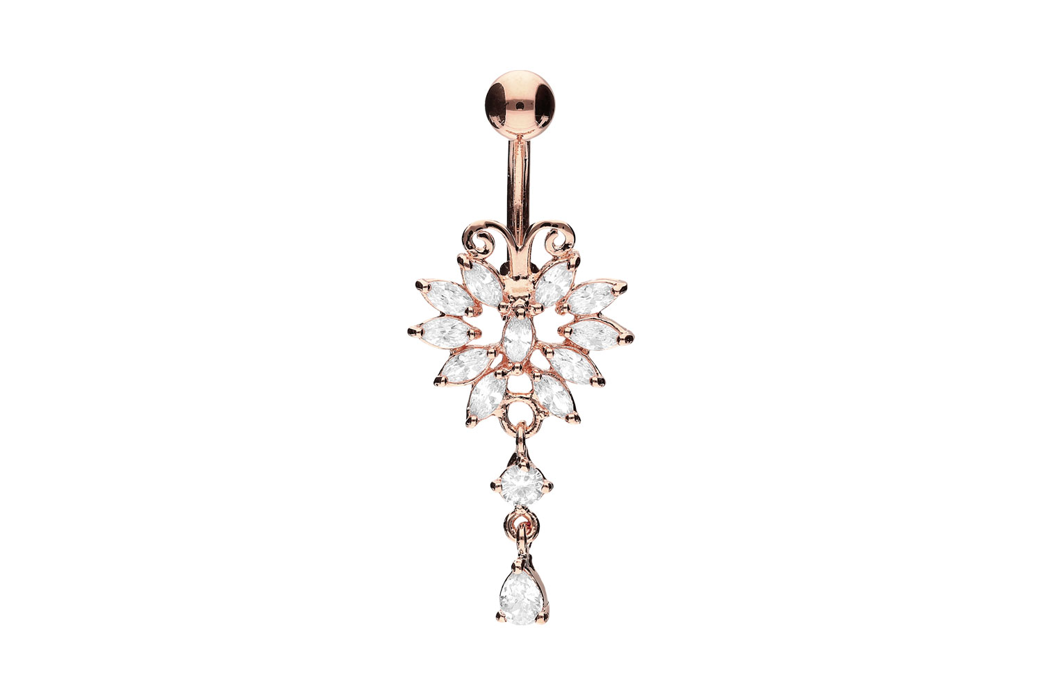 Chirurgenstahl Bananabell Piercing mit Brass-Design KLEINER SCHMETTERLING ++SALE++